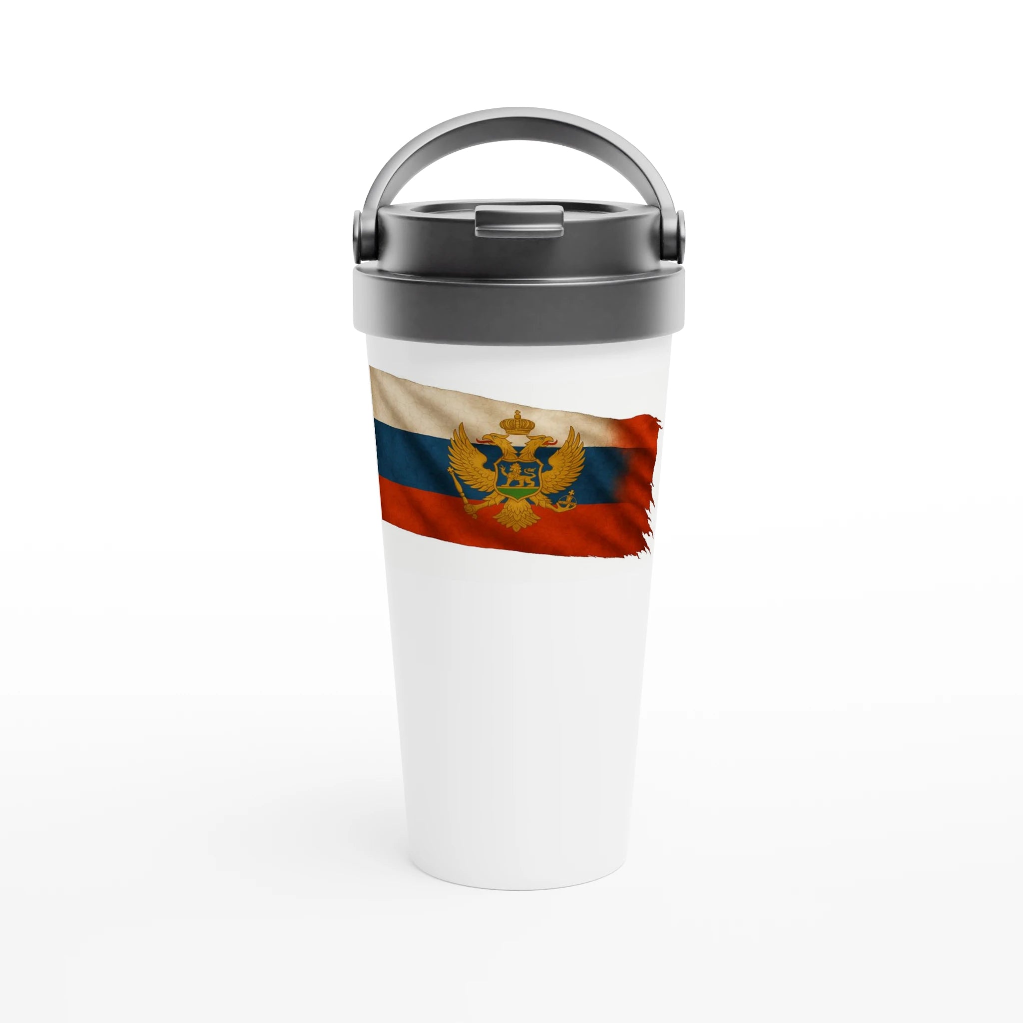 White 15oz Stainless Steel Travel Mug