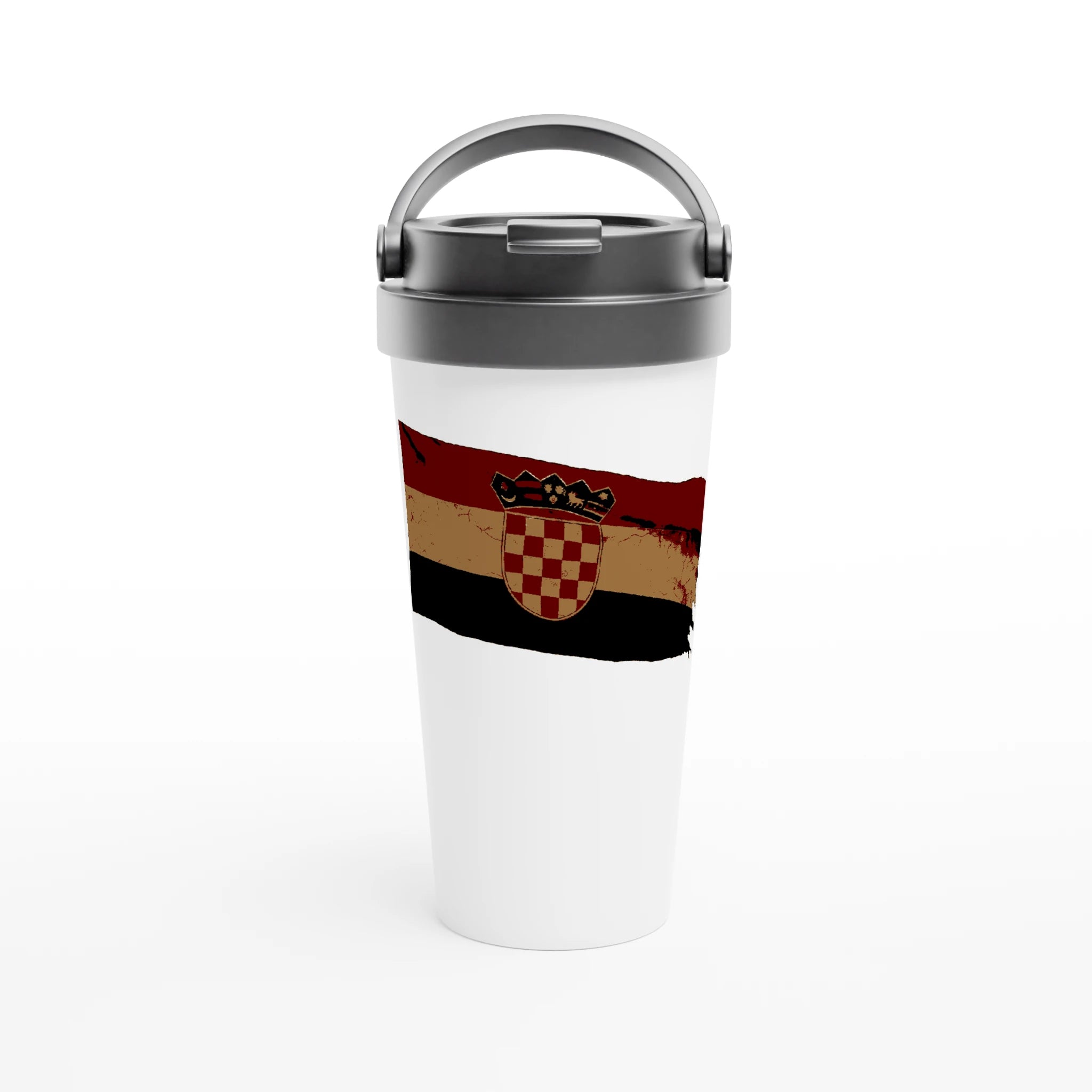 White 15oz Stainless Steel Travel Mug