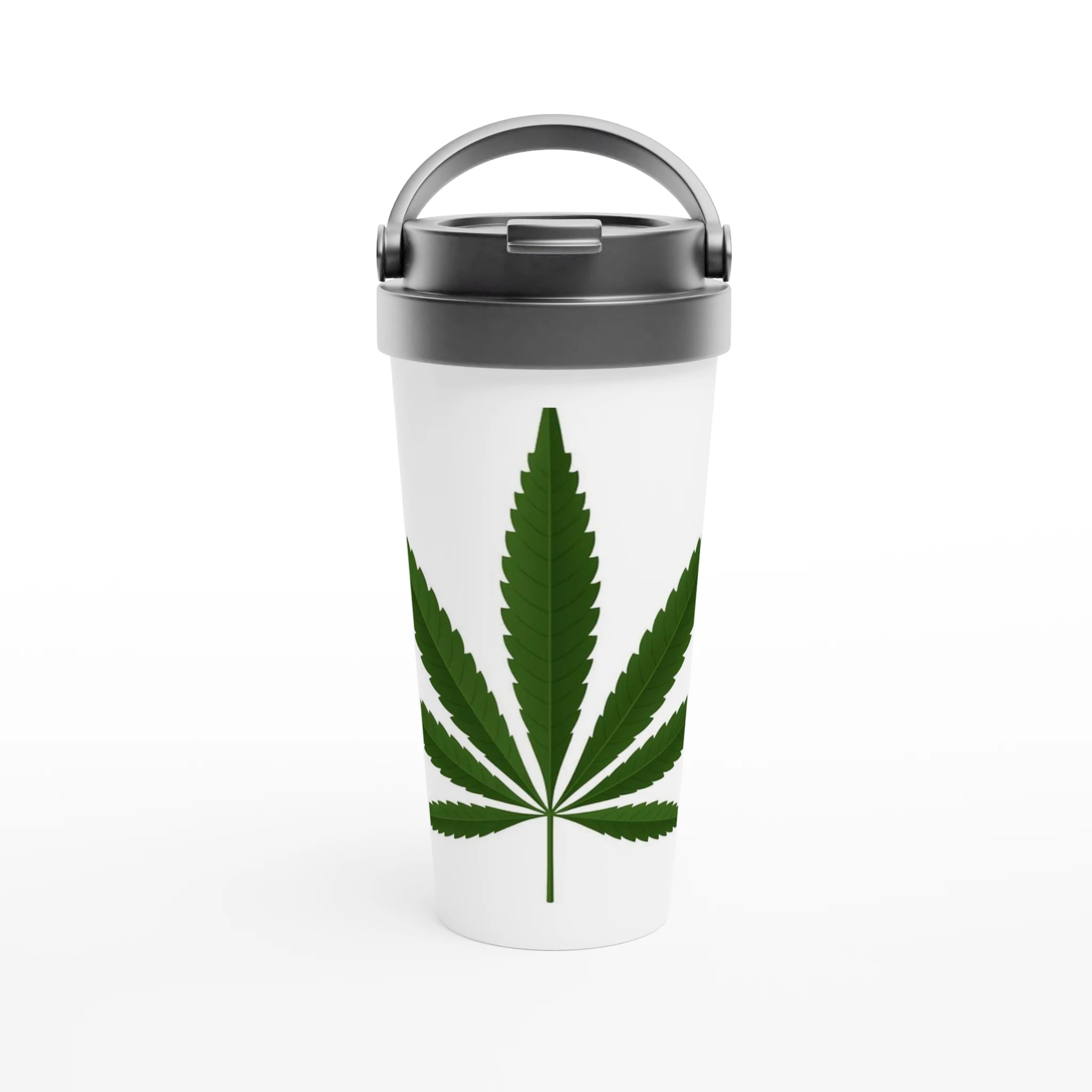 White 15oz Stainless Steel Travel Mug