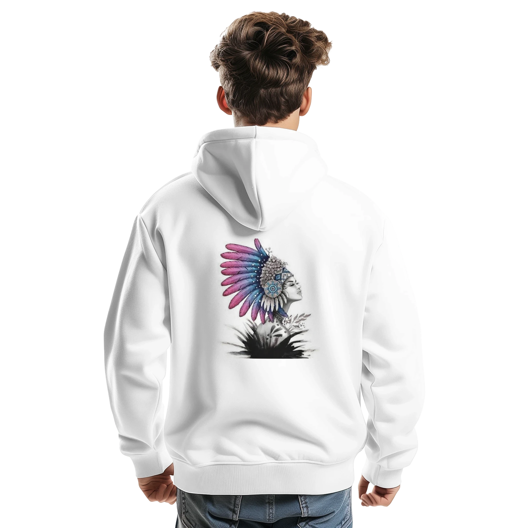 Premium Unisex Pullover Hoodie | JustHoods JH001  Arctic White