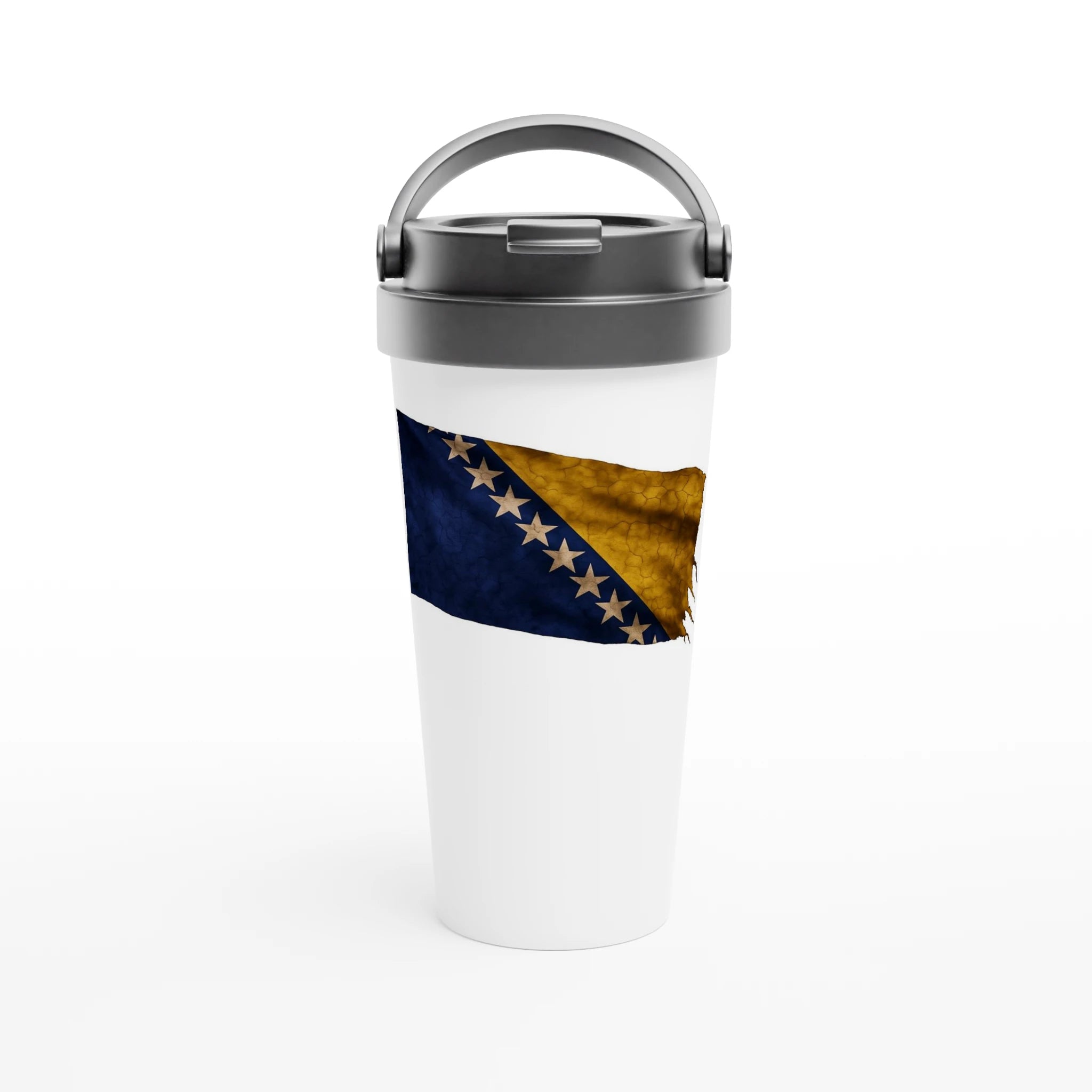 White 15oz Stainless Steel Travel Mug