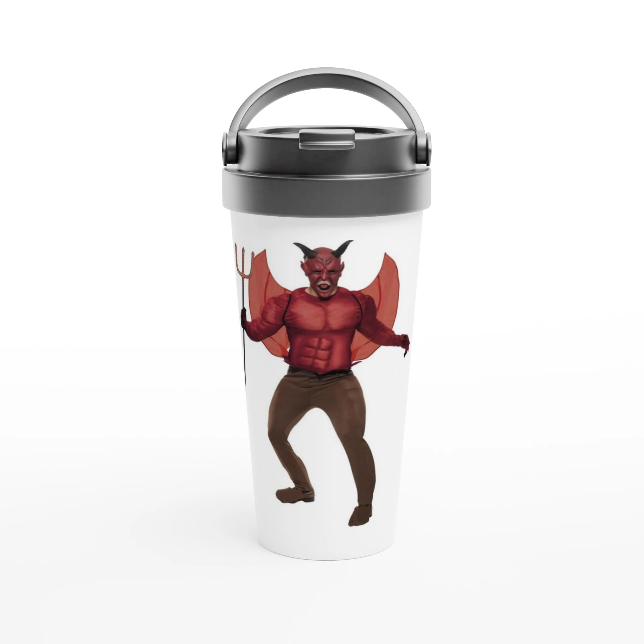 White 15oz Stainless Steel Travel Mug