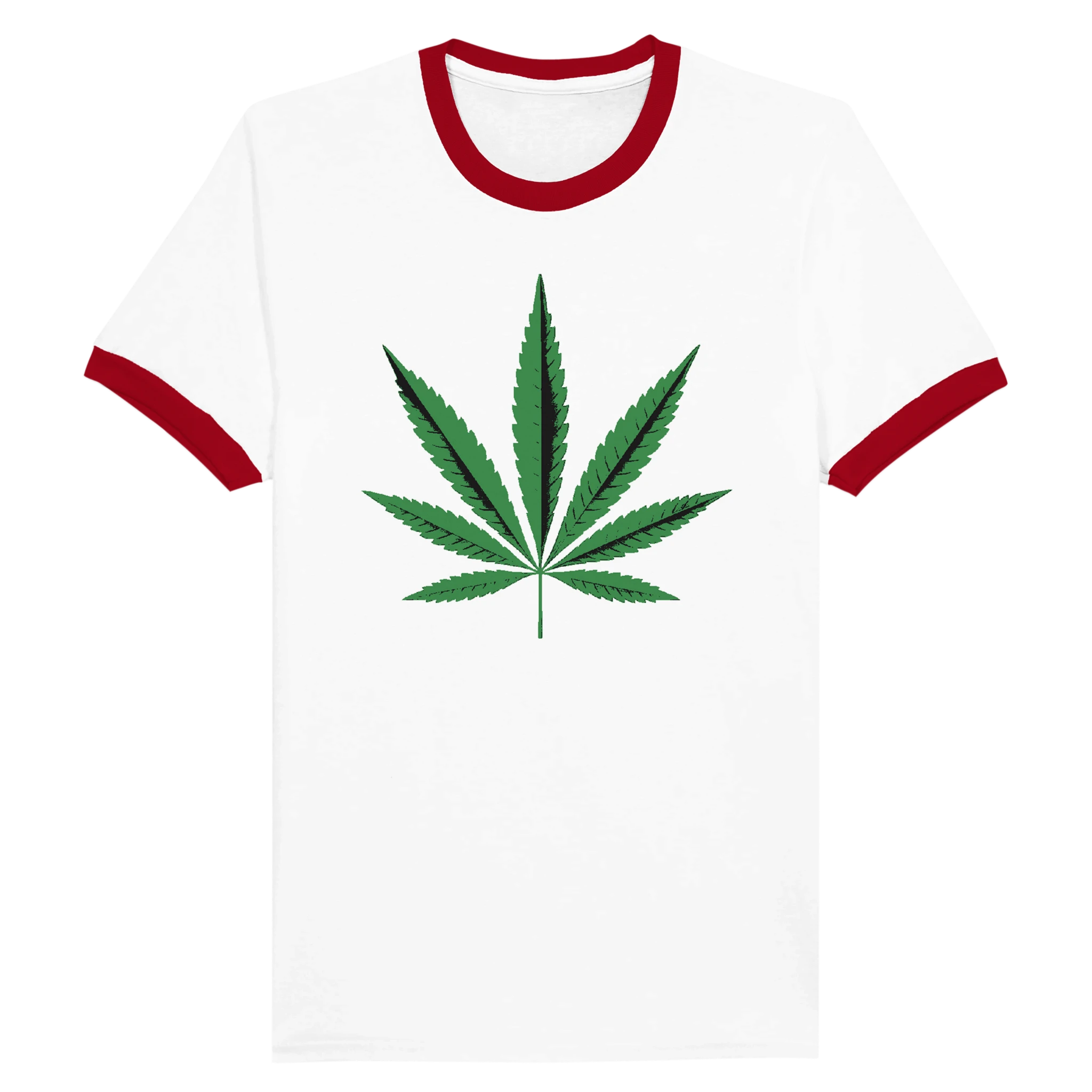 Unisex Ringer T-shirt White and Red
