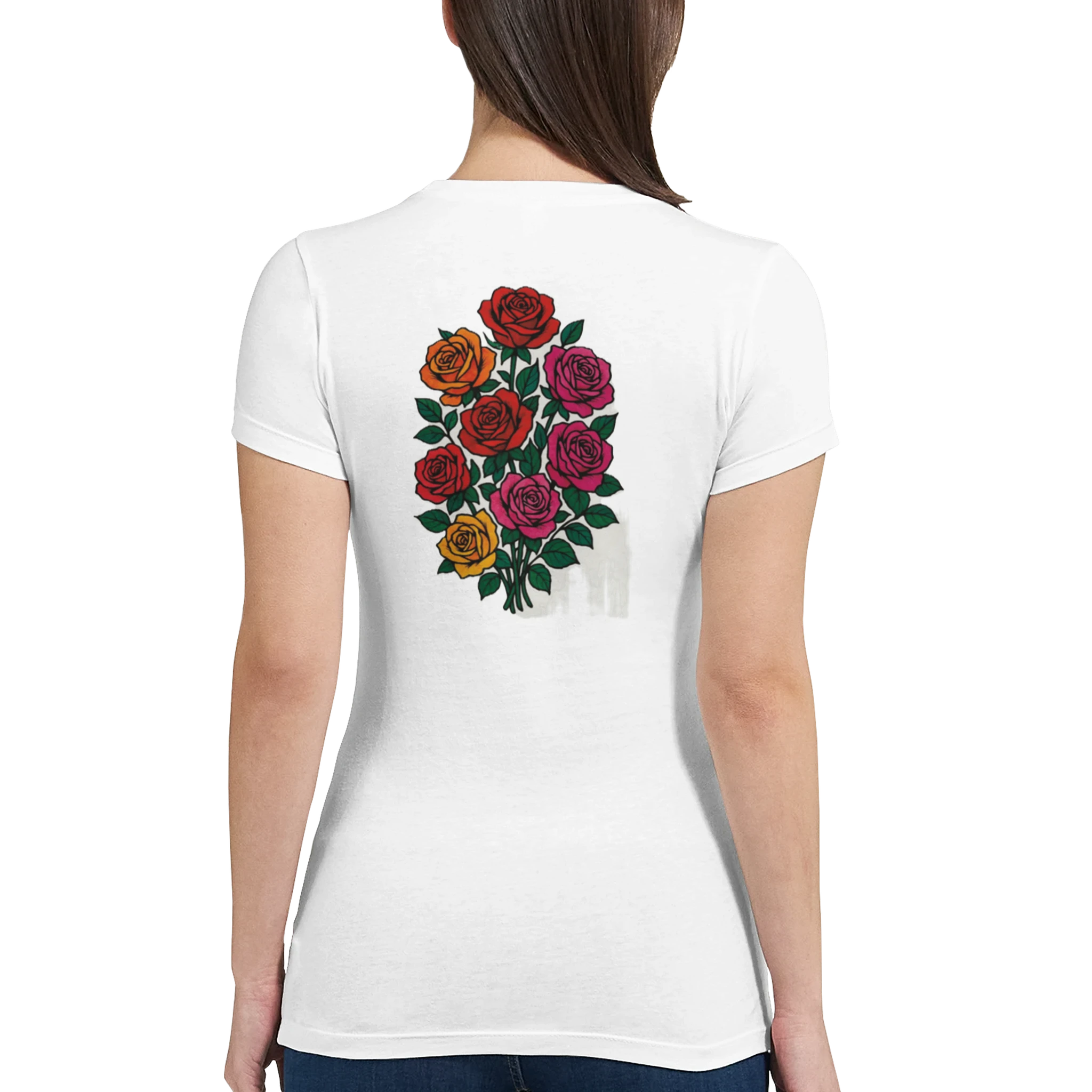 Premium Womens Crewneck T-shirt | Bella + Canvas 6004 White